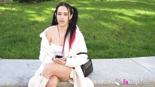 Young Hispanic Valen bang her 55yo driving instructor! She was dirty for drilling him
