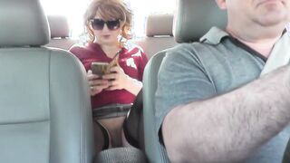 Cougar beauty mommy Frina get inside taxi and forgot to