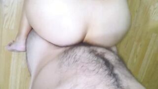 Dick inside the butt and fellatio with a old woman inside her anal