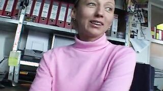 Exotic blonde German goddess pose and simmer down her bald pussy