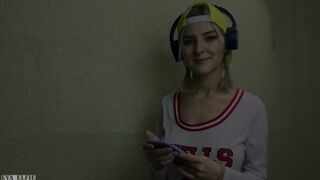 Turned On school girl teases her classmate and gets covered inside cum - Eva Elfie