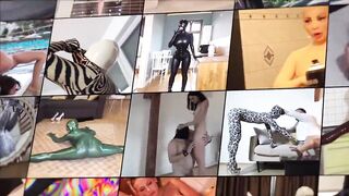 Vulgar lesbo lovemaking inside Bae tight pvc catsuits