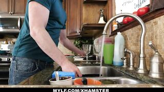 Cougar Rewarding Helpful Stepson With A Rough Nailed