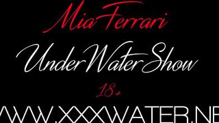 Inked 18 Mia Ferrari gets nude into the pool