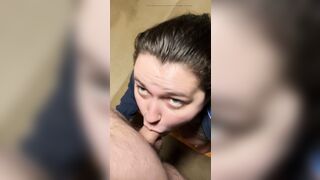 Creampie bj into my mouth and huge hooters