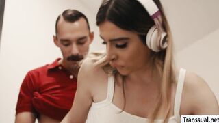 Perv guy analed TS babysitter in bathroom