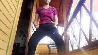 liking The amazingly hot start to the morning with exercise and masturbation