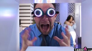 Jewelz Blu tried X-Ray glasses and saw her boss Connie