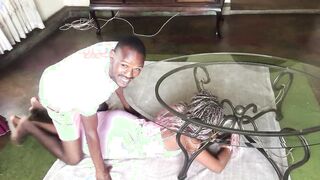 Long Booty Cousin Get Stuck Under The Coffee Table (Full