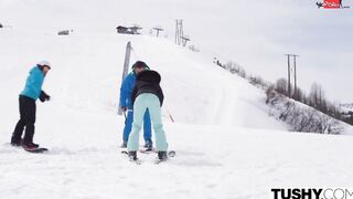 TUSHY Anal-dirty Ski instructor Liya shows off her skills