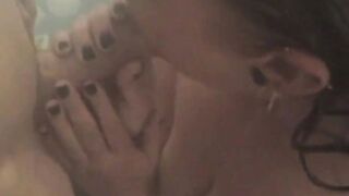 Cutie Blonde Head into Shower and fucking creamed all over