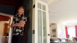 Ryan  pounds Julian Bell in the living room
