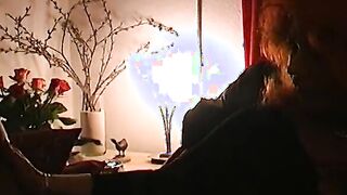 Mature German red haired gets her soak muff sprayed with cum