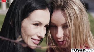 TUSHY Couple find their gorgeous match for anal threesome