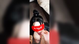 While the milf was sleeping, he punched her into the mouth