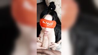 While the milf was sleeping, he punched her into the mouth