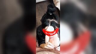 While the milf was sleeping, he punched her into the mouth