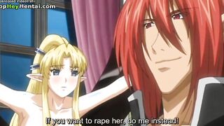 Hentai lovely girl with big tits gets fucked in stockings