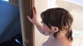 Chubby German beauty gets her unshaved vagina screwed after taking a shower