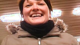 Short haired German shut simmer down her pierced snatch into the bedroom