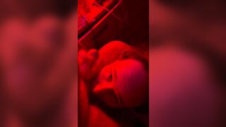 Fiance gets facial inside red light one of a kind