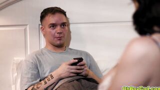 Joshua and Linzee quietly fucks beside Evan