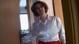 Freaky German lady Enjoying rubbing and dildoing her muff