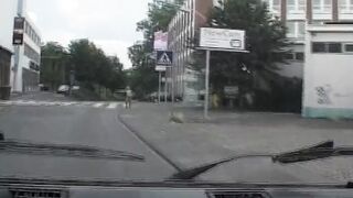 A irresistible attractive German Hot chilling 2 rough cooks inside the vehicle