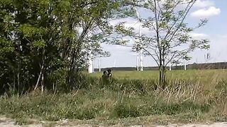 Mature school German bimbo simmer down a loaded penis public