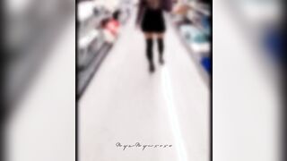 Bending Over & Flashing My oriental Vagina Into Walmart (Cunt Slip)