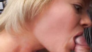 Pretty turned on German lady enjoy receiving cum from 2 raw guy's