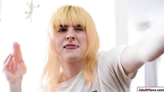 Trans and roommate fuck busty neighbor