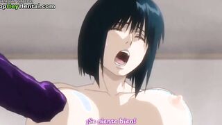 Hentai busty babe has to satisfy naughty man