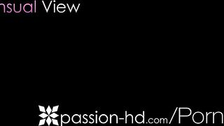 PASSION-HD High Up Skirt Dark Haired Gets Banged!