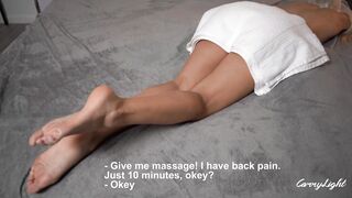 Step Milf asked Step Son to offer her rubs which
