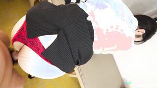 Dark Hair Japanese office lady Kei Muto liking the sensual activity