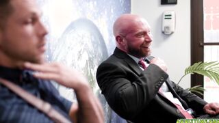 Roman gets a deepthroat blowjob from Knox