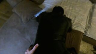 Rubber Mom Stepmom banged by young bro with huge penis inside Butt and Vagina after sucking off und licking her sweet soak Cunt