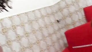 Only the big tit with unshaved twat likes it into the butt