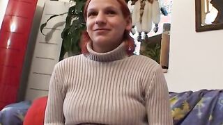 Pregnant German red head loves ride and sucking off her dudes dick