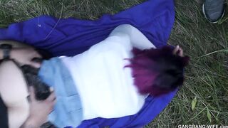 Beauty ex-wife gangbanged by random strangers at the cruising area