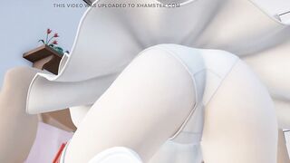 Skinny Japanese Goddess with a very pretty body blows her bf into the hotel