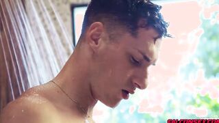 Tristan Hunter showers Isiah Taye with his nut