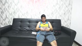 My fiance's friend finds me masturbating and give me a hand