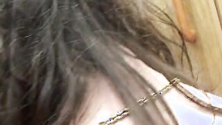 Huge hooters and unshaved twat for a mom who is always turned on