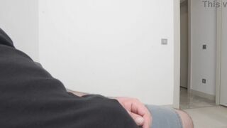 Married Hijab Woman caught me jerking off into Outdoors waiting