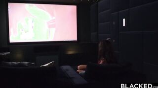 BLACKED Shy model Anya gets DPed by two huge bbcs