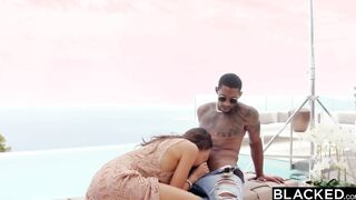 BLACKED Shy model Anya gets DPed by two huge bbcs