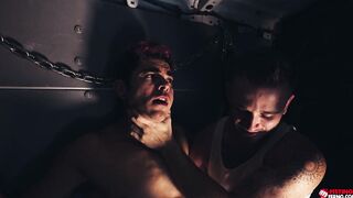 Hot gay threesome BDSM with Andrew, Buck and Cazden