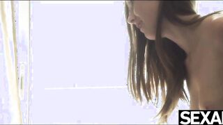 View as this Bae redhead squirts on her BF's huge
